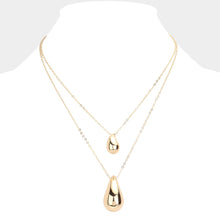 Load image into Gallery viewer, Double Raindrop Pendant Necklace Set
