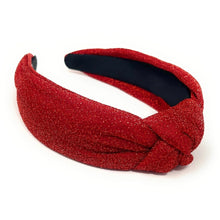 Load image into Gallery viewer, Red Glitter Headband with Knot
