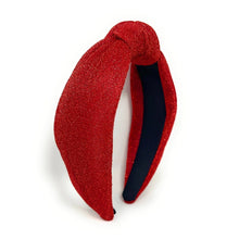 Load image into Gallery viewer, Red Glitter Headband with Knot
