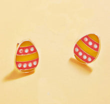 Load image into Gallery viewer, Easter Egg Stud Flat Enameled Earrings
