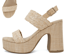 Load image into Gallery viewer, Raffia Inspired Platform Shoes
