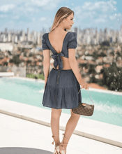 Load image into Gallery viewer, Back Tie Denim Dress
