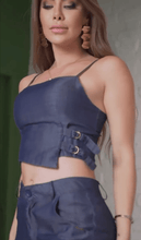 Load image into Gallery viewer, Buckle Detail Denim Set
