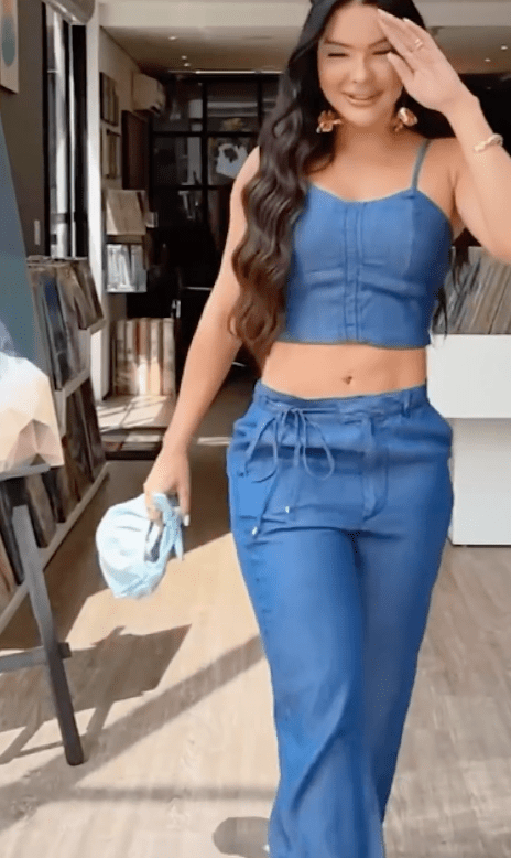 Waist Tie Denim Set