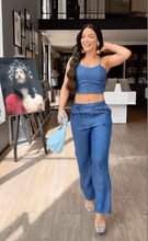 Load image into Gallery viewer, Waist Tie Denim Set
