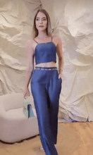 Load image into Gallery viewer, Waist Buckle Detail Denim Set
