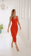 Load image into Gallery viewer, Orange Straps Dress
