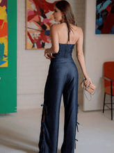 Load image into Gallery viewer, Ties on Pants Denim Set
