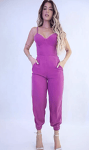 Load image into Gallery viewer, Purple Denim Jumpsuit
