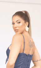 Load image into Gallery viewer, Front Tie Maxi Denim Dress
