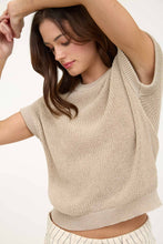 Load image into Gallery viewer, Sheer Knit Crew Neck Sweater Top
