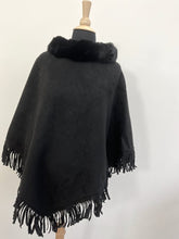 Load image into Gallery viewer, Black Suede Poncho
