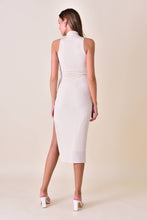 Load image into Gallery viewer, Mock Neck Sleeveless Slit Midi Dress
