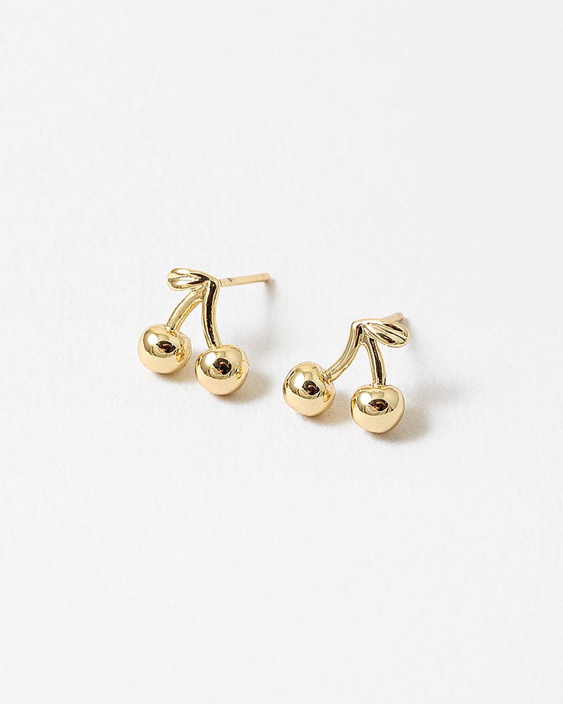 Gold Dipped Cherry Earrings