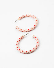 Load image into Gallery viewer, Enameled Hearts Hoop Earrings

