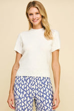 Load image into Gallery viewer, Soft Yarn Short Sleeve Sweater Top
