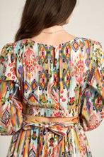 Load image into Gallery viewer, Long Sleeve Open Waist Printed Maxi Dress
