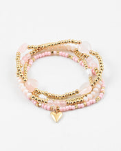 Load image into Gallery viewer, Heart Beaded Stretch Multi Layered Bracelets
