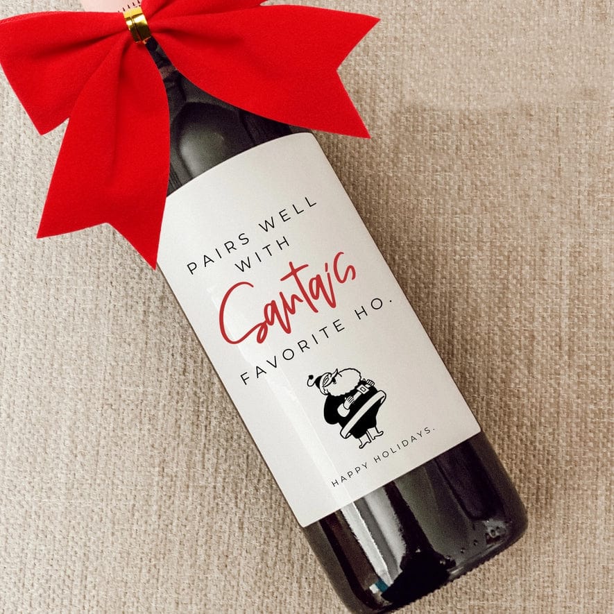 Santa's Favorite Ho Wine Label