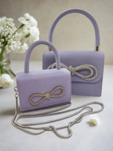 Load image into Gallery viewer, Accent Bow Lavender Bag
