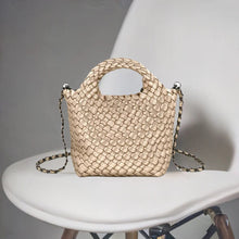 Load image into Gallery viewer, Champagne Braided Mini Bag
