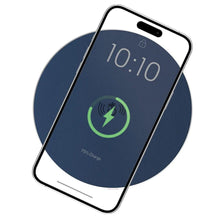 Load image into Gallery viewer, Navy Leather Wireless Charging Pad

