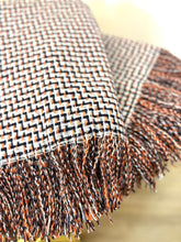 Load image into Gallery viewer, Blue and Orange Zig Zag Design Scarf

