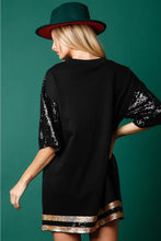 Load image into Gallery viewer, Sequin &#39;Sparke &amp; Shine&#39; T-Shirt Dress
