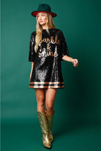 Load image into Gallery viewer, Sequin &#39;Sparke &amp; Shine&#39; T-Shirt Dress
