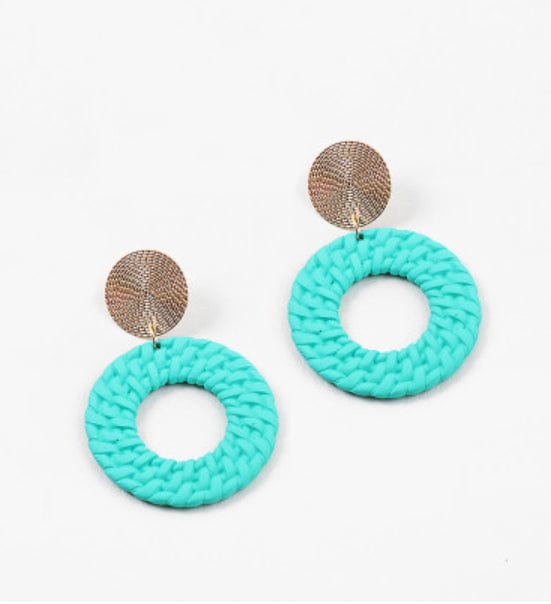 Turquoise with Gold Accent Earrings