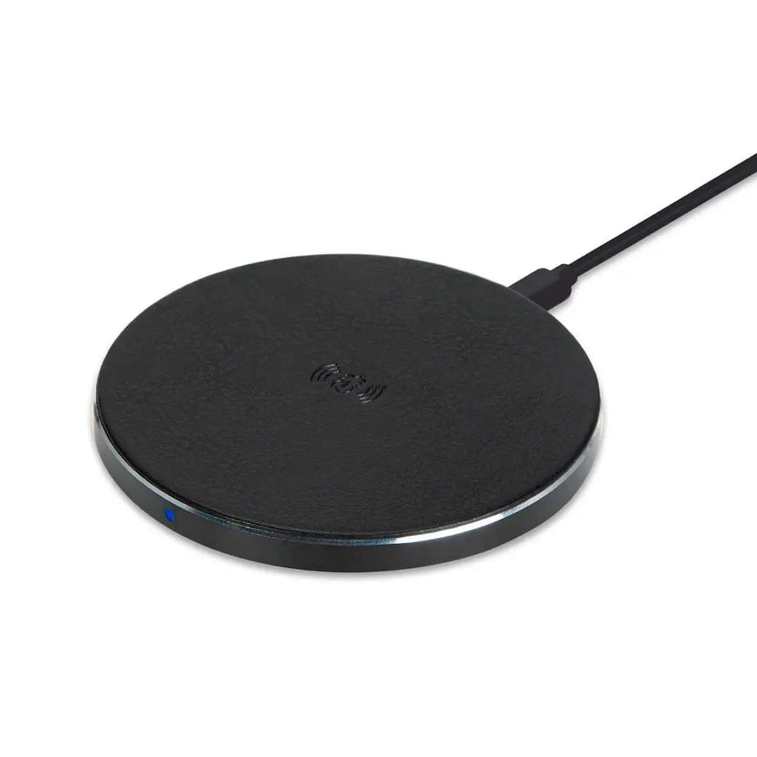 Black Leather Wireless Charging Pad