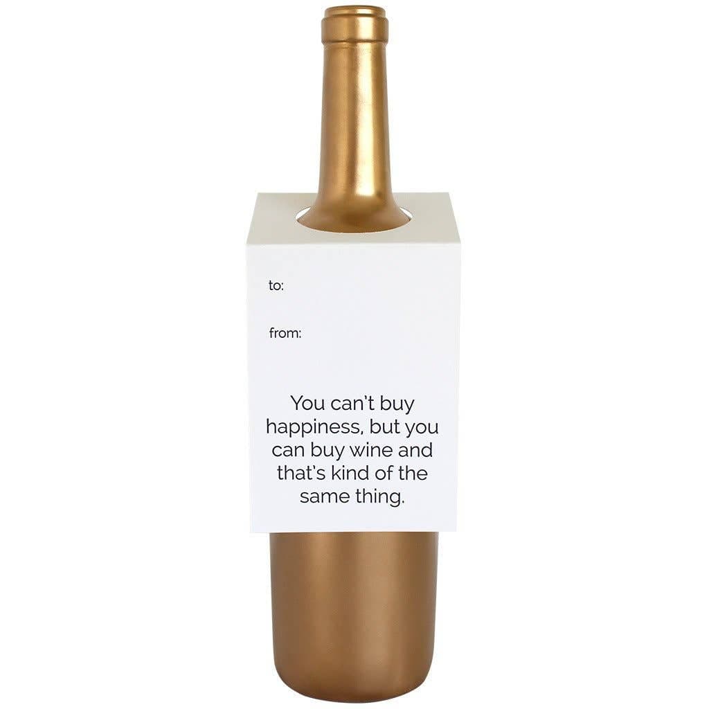 You Can't Buy Happiness Wine & Spirit Tag