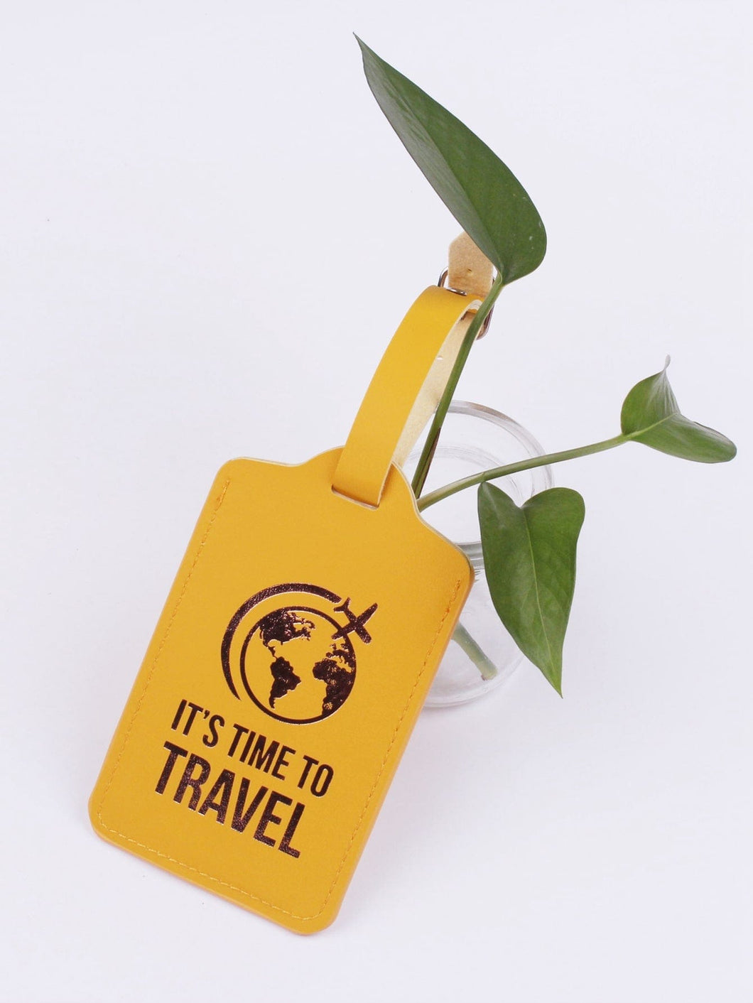 Time to travel luggage tag