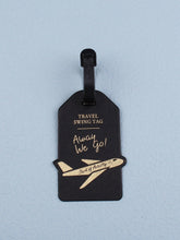 Load image into Gallery viewer, Black away we go luggage tag
