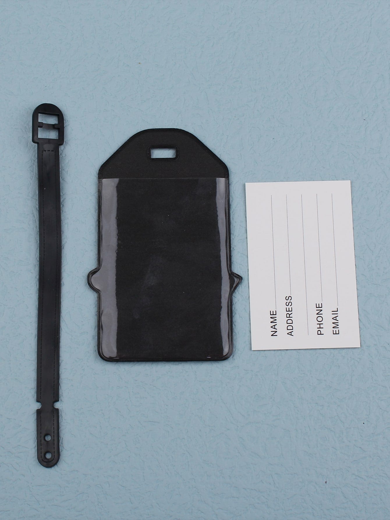 Black away we go luggage tag