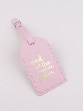 Load image into Gallery viewer, Pink adventure begins luggage tag
