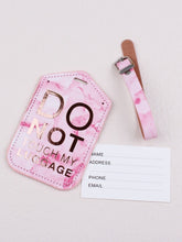 Load image into Gallery viewer, Pink marble do not touch luggage tag
