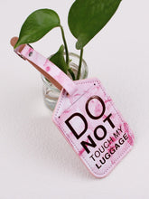 Load image into Gallery viewer, Pink marble do not touch luggage tag
