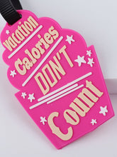 Load image into Gallery viewer, Pink vacation calories luggage tag
