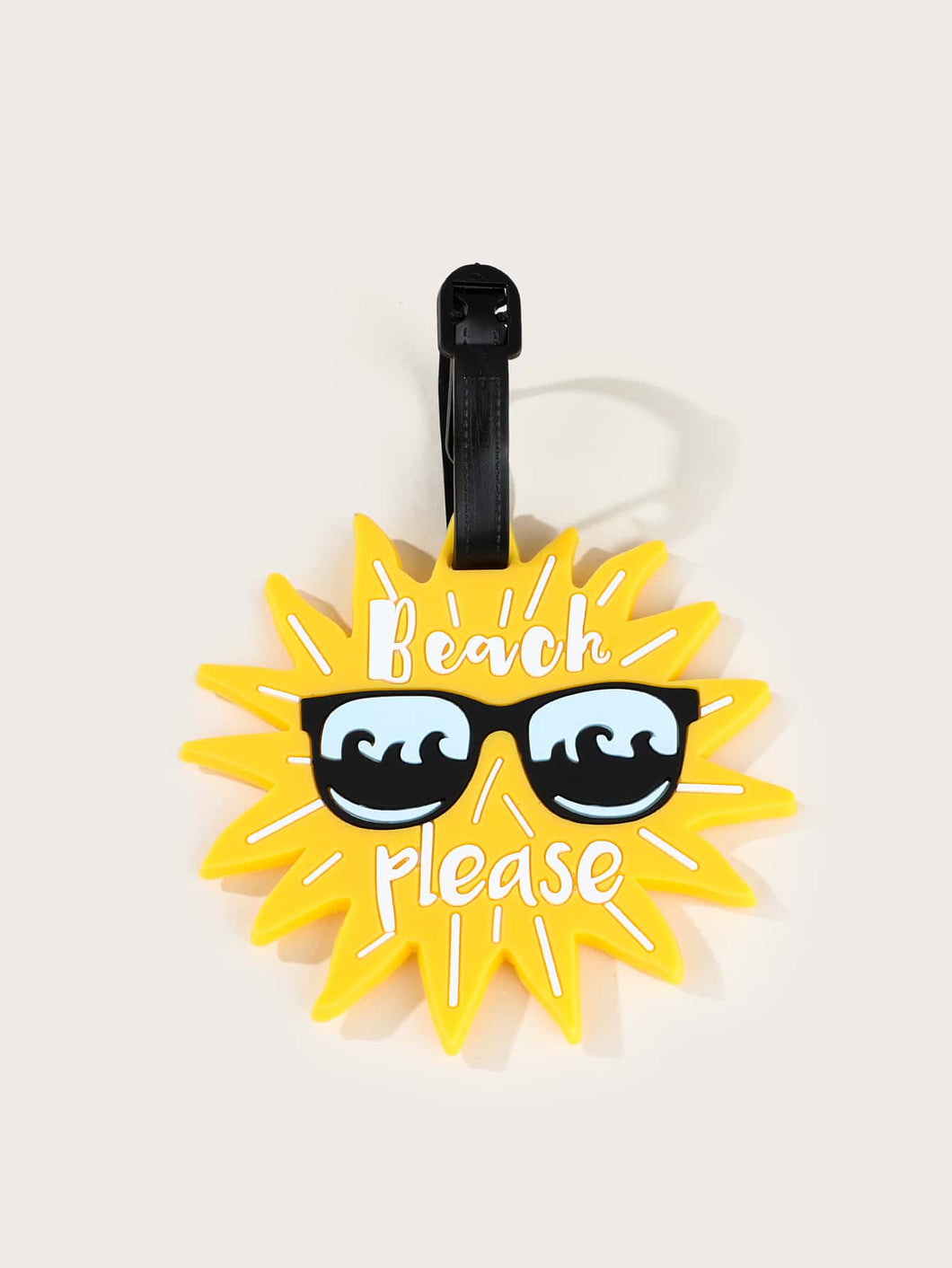 Yellow sun beach Please luggage tag