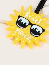 Load image into Gallery viewer, Yellow sun beach Please luggage tag
