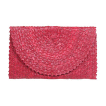 Load image into Gallery viewer, Pink Straw Clutch Purse
