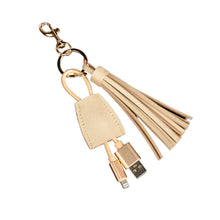 Load image into Gallery viewer, Tassel Keychain with USB Cord
