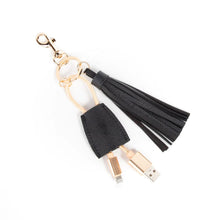 Load image into Gallery viewer, Tassel Keychain with USB Cord
