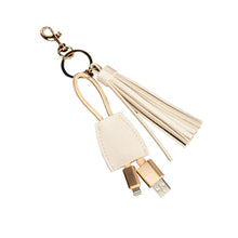 Load image into Gallery viewer, Tassel Keychain with USB Cord
