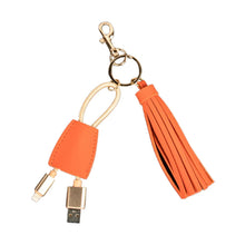 Load image into Gallery viewer, Tassel Keychain with USB Cord
