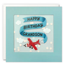 Load image into Gallery viewer, Grandson Plane Paper Shakies Card
