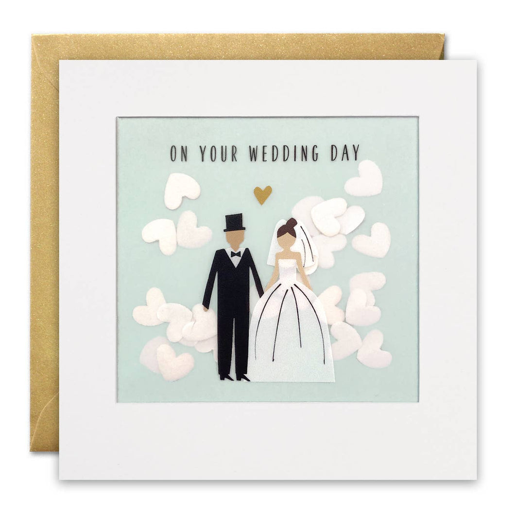 Wedding Couple Paper Shakies Card