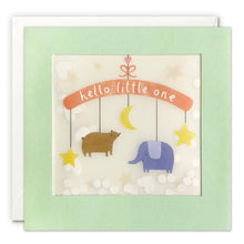 Load image into Gallery viewer, New Baby Mobile Paper Shakies Card
