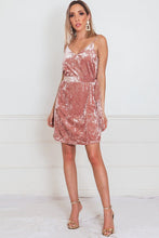 Load image into Gallery viewer, Slip Crushed Velvet Mini Dress
